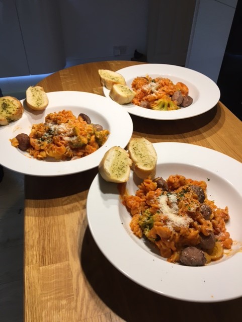 Cooking food on English course